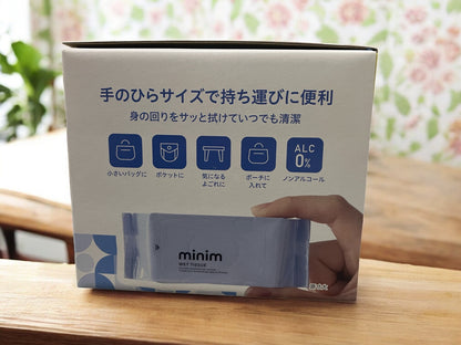 ポケット ウェットティッシュ ミニ  6パック×6セット(36パック入り) 　アイリスオーヤマ　minim POCKET WET TISSUE