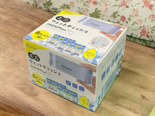 ポケット ウェットティッシュ ミニ  6パック×6セット(36パック入り) 　アイリスオーヤマ　minim POCKET WET TISSUE