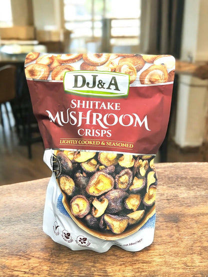 DJ&A Shiitake Mushroom Crisps 300g vegan lightly cooked low oil packaged snacks