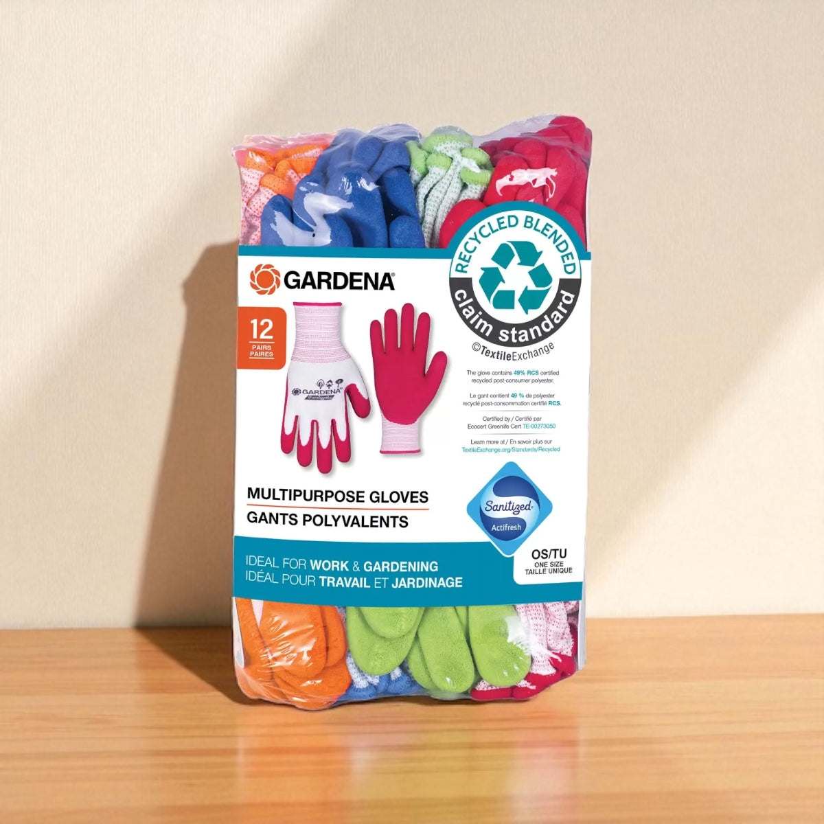 ガルデナ 天然ゴム背抜き手袋 12双 消臭抗菌加工