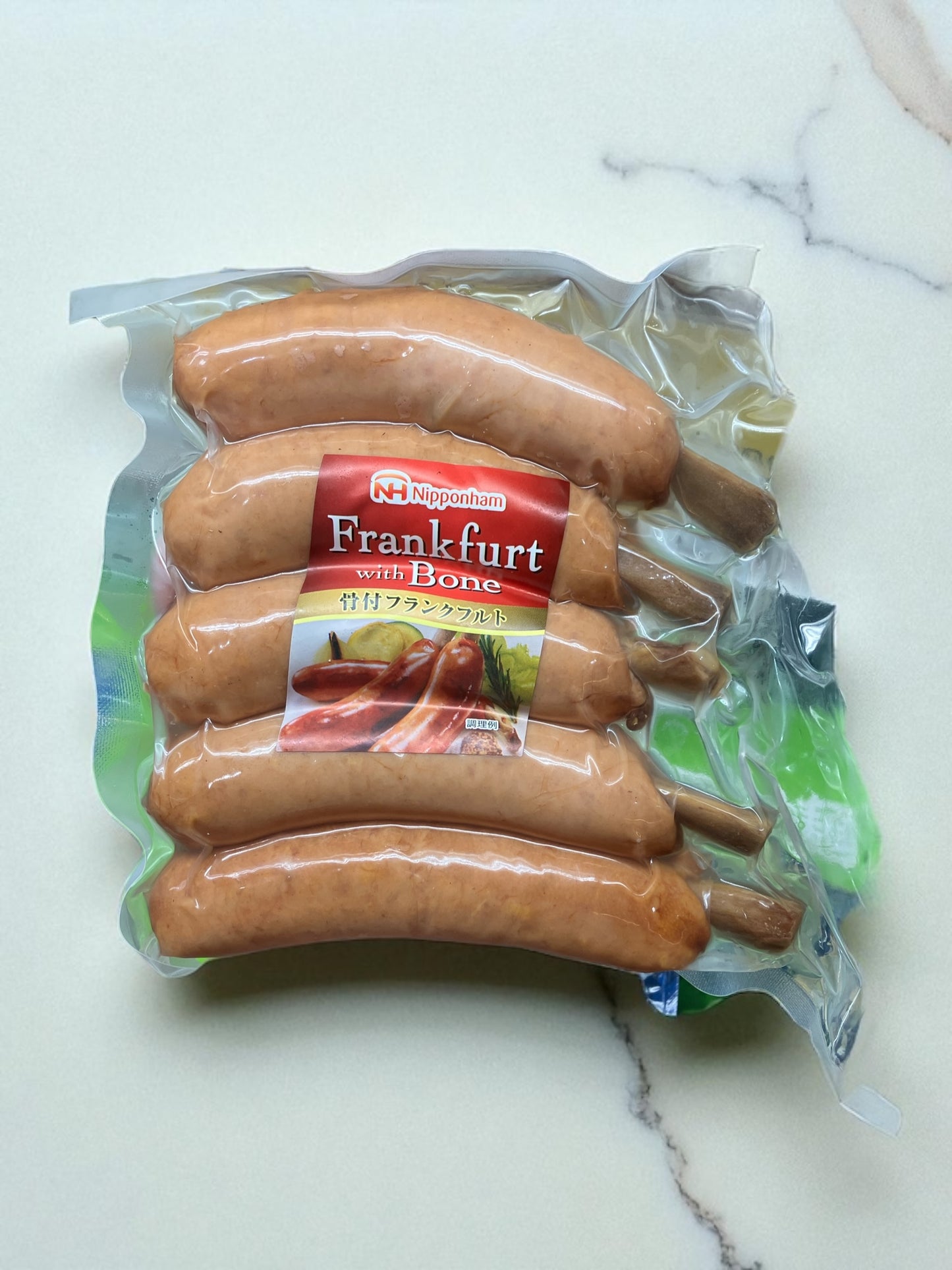 【冷蔵商品】日本ハム 骨付きフランクフルト  90g x 5