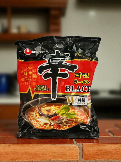 辛ラーメン ブラック プレミアム  130g  農心  袋 ラーメン  特製Wスープ PREMIUM BLACK