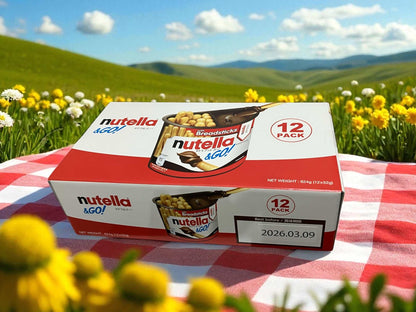 ヌテラ アンド ゴー　フェレロ　52g  × 12個入り 1箱セット  ココア入りヘーゼルナッツスプレッド付きクラッカー