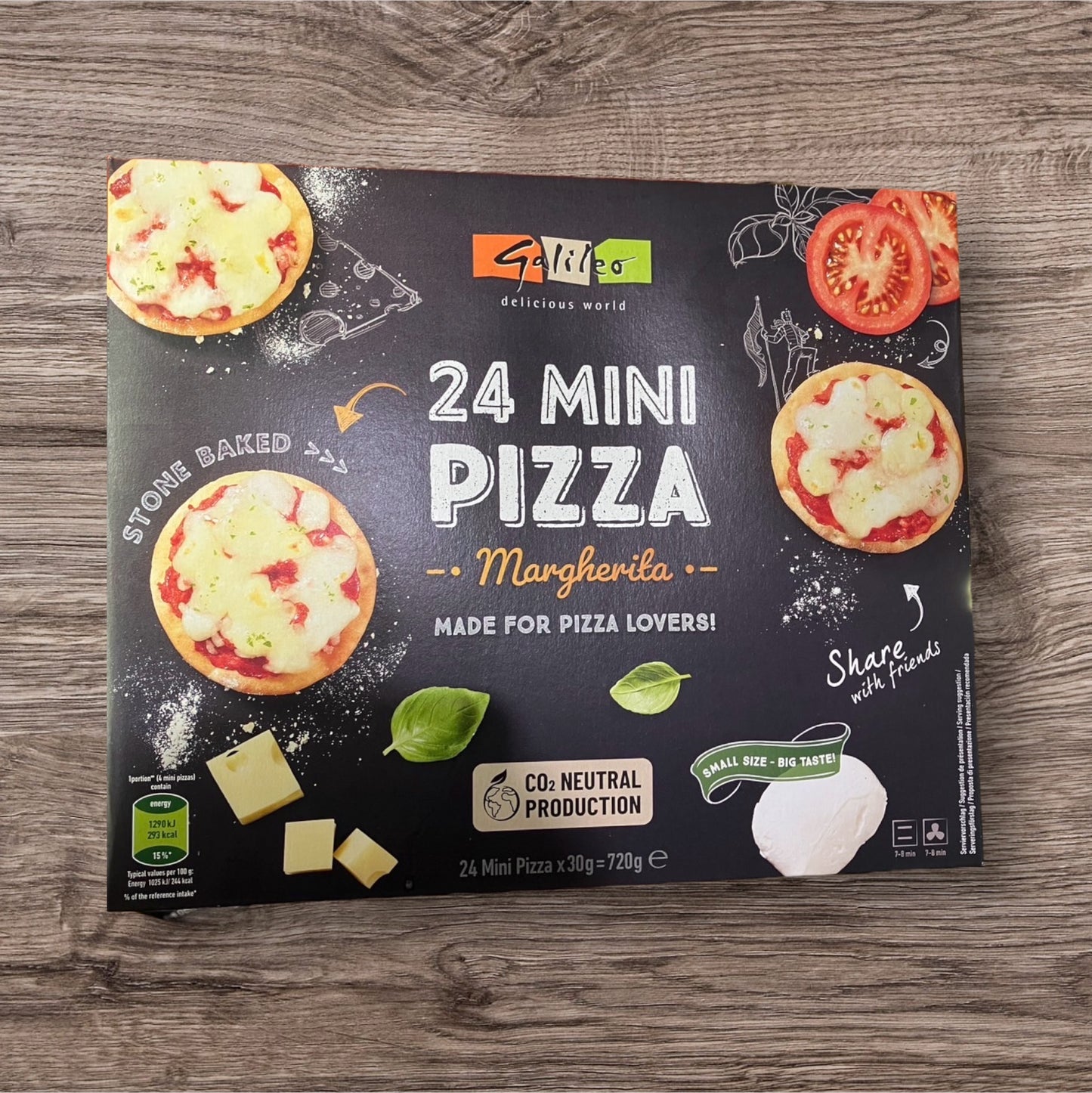 【冷凍商品】ガリレオ　冷凍ミニピザ  マルゲリータ  24枚入　Galiileo