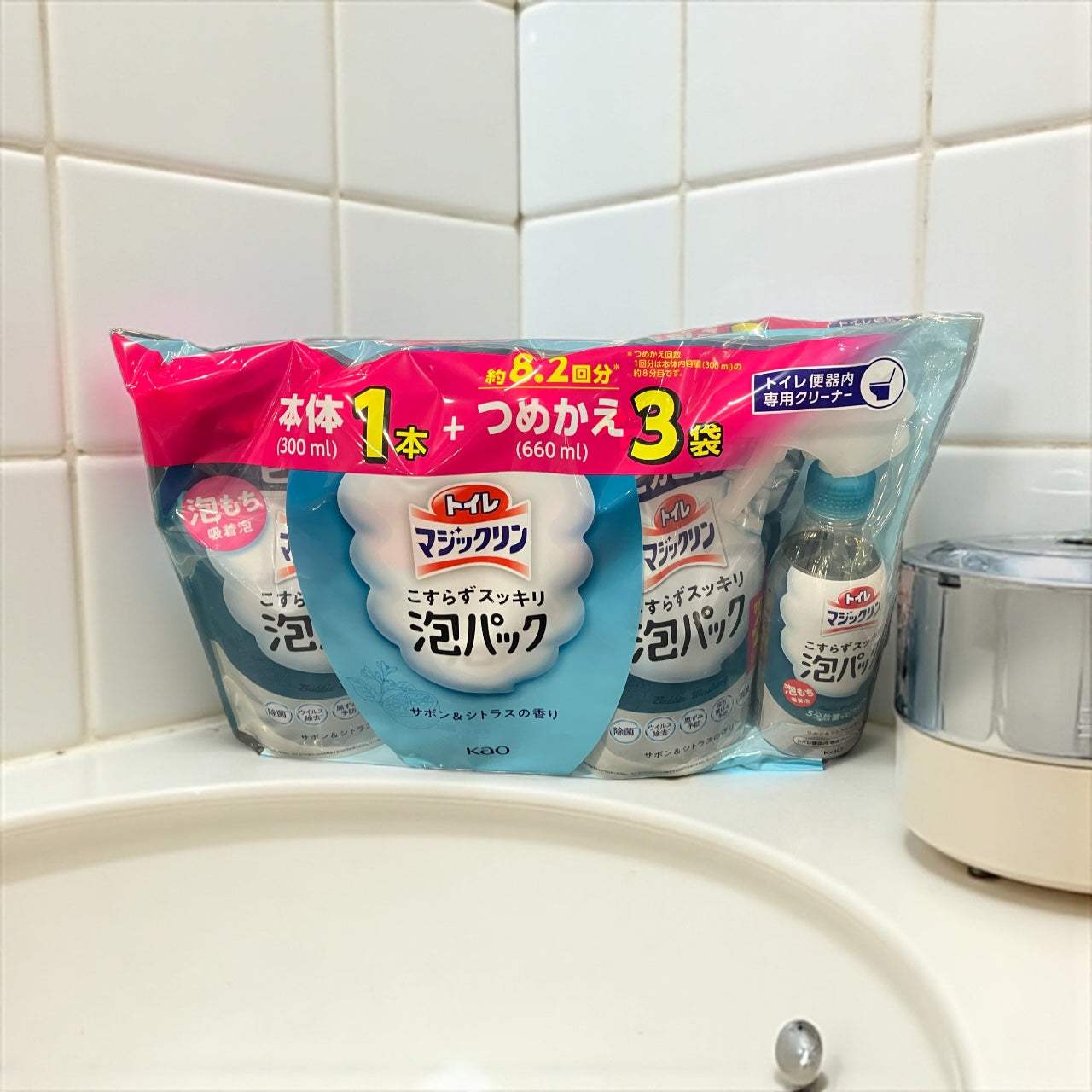 トイレマジックリン 泡パック 本体300ml + 詰め替え660ml x 3