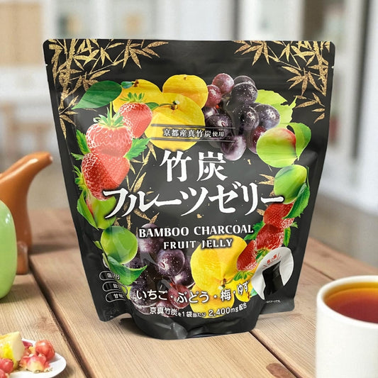 竹炭フルーツゼリー   60包入り  4種類  京都産真竹炭使用