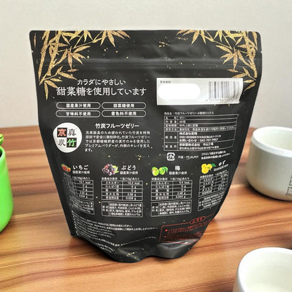 竹炭フルーツゼリー   60包入り  4種類  京都産真竹炭使用
