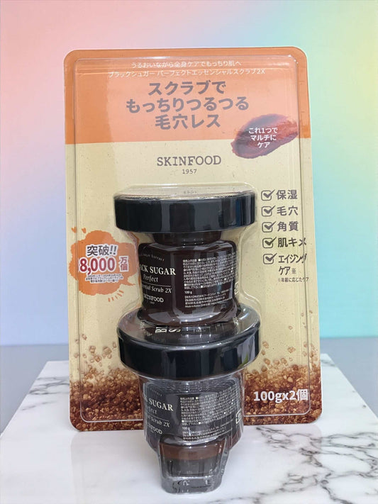 スキンフード（SKINFOOD） ブラックシュガー エッセンシャルスクラブ 100ml × 2個セット