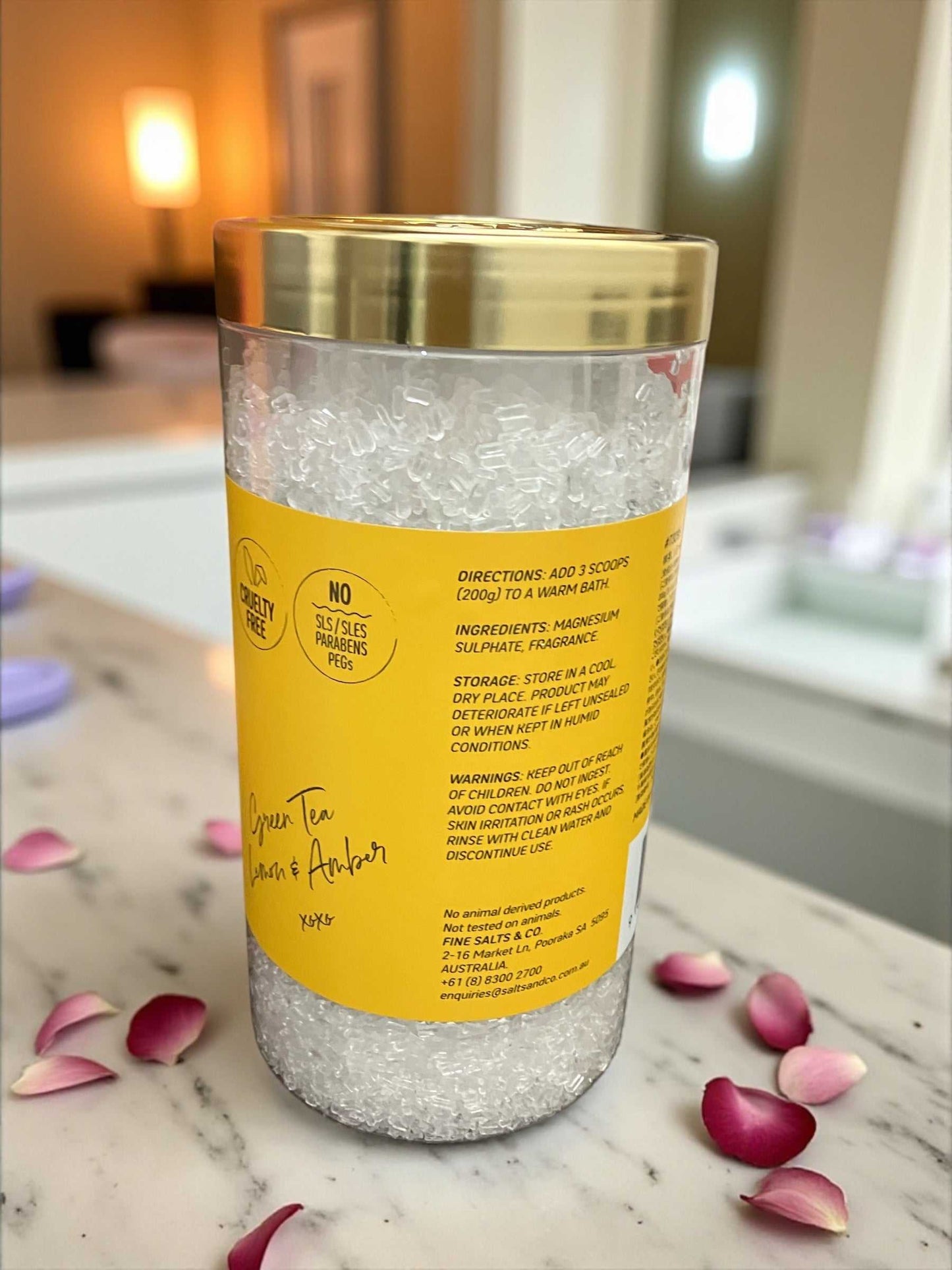 Salts&CO. エプソム バスソルト  抹茶、レモン＆琥珀の香り  1kg　/EPSOM FLORALIS SCENTED  GIFT PACK  Salts ＆ Co.