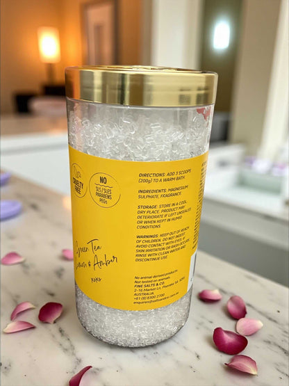 Salts&CO. エプソム バスソルト  抹茶、レモン＆琥珀の香り  1kg　/EPSOM FLORALIS SCENTED  GIFT PACK  Salts ＆ Co.