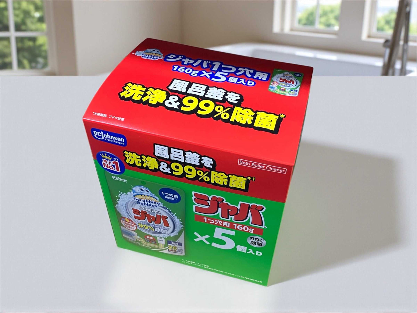 スクラビングバブル 風呂釜洗浄  ジャバ 1つ穴用 5個入り