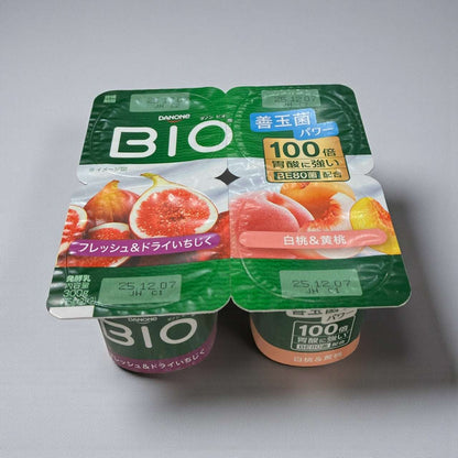 【冷蔵商品】ダノン ビオ いちじくミックス  イチジク ピーチ 75g × 4パック × 6個