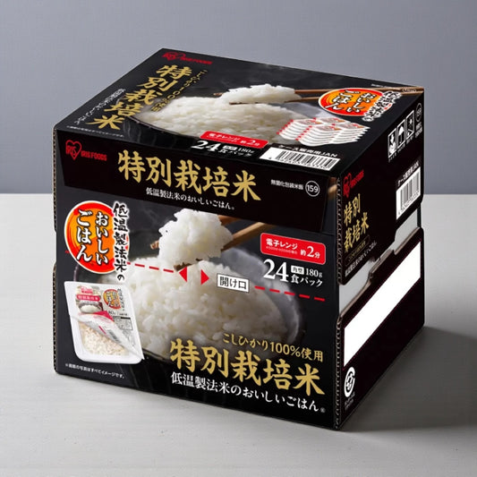 アイリスオーヤマ  低温製法米  パックライス  特別栽培米  こしひかり 100%  180g × 24個入り   レトルト 米  ごはん