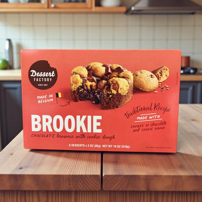 【冷蔵商品】デザートファクトリー ブルッキー  ブラウニーｘクッキー  85g x6　Delici