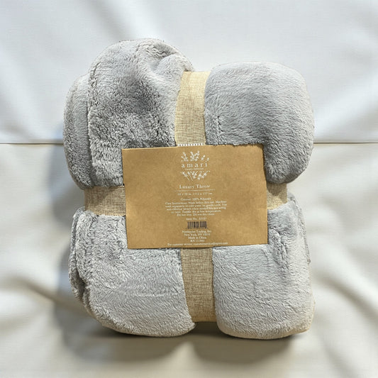 大判ひざ掛け 152cm x 177cm　Amari Luxury  カラー  グレー