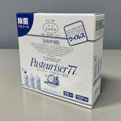 ドーバー パストリーゼ 77 　本体1本 ＋ 付け替え用2本  計3本セット   各500ml×3  【お得】　食品用 除菌アルコール　セット販売