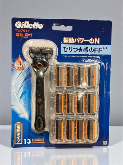 ジレット プログライド フレックスボール 電動タイプ 髭剃り カミソリ 本体+替刃13個 　/Gillette　【大容量でお得】