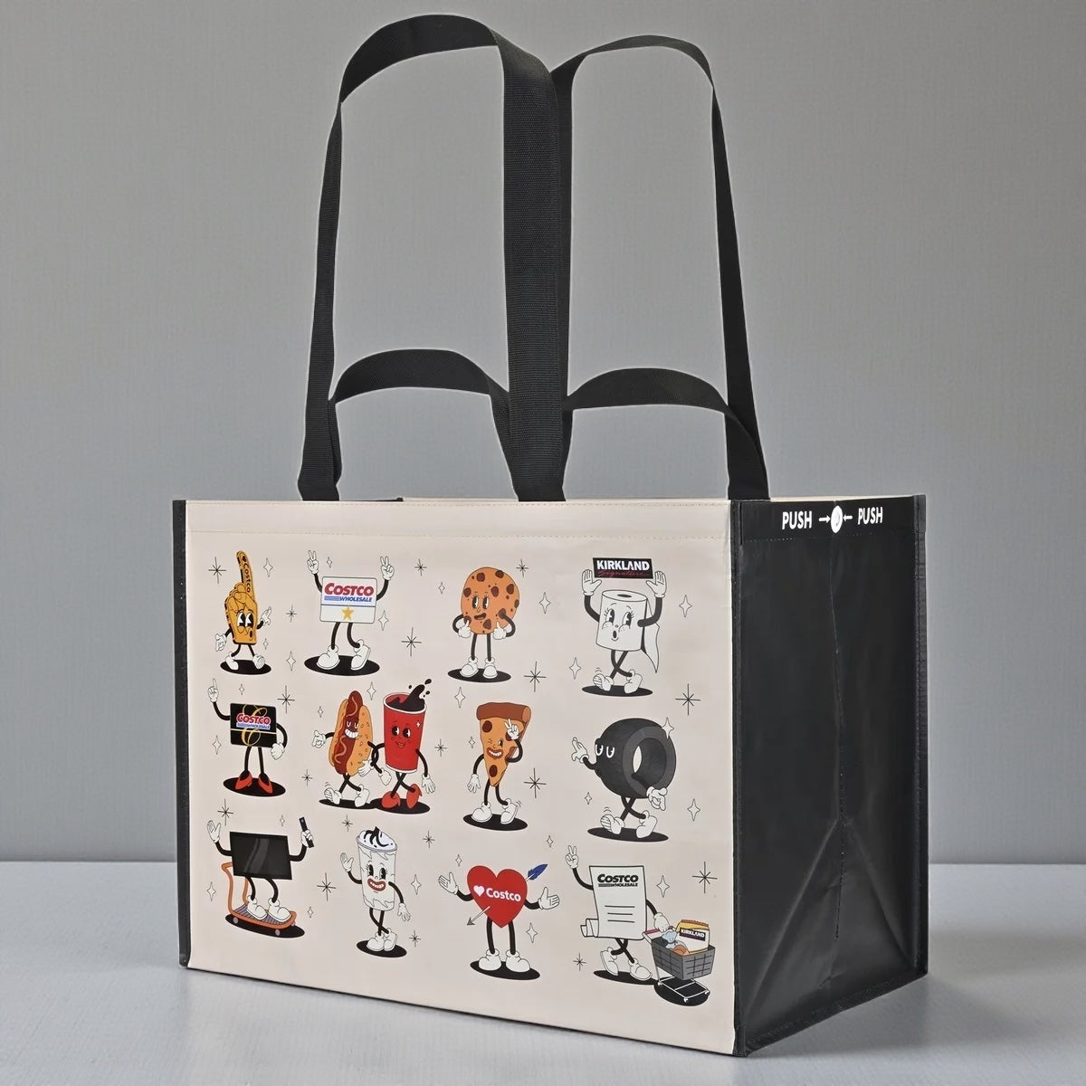 コストコ キャラクター ショッピングバッグ  大 サイズ  縦37cm x 横52cm x 奥行き29cm