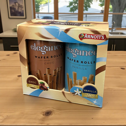 エレガンス ウェイファーロール チョコ & バニラ 350g × 2  アーノッツ ARNOTT´S  elegance WAFER ROLLS