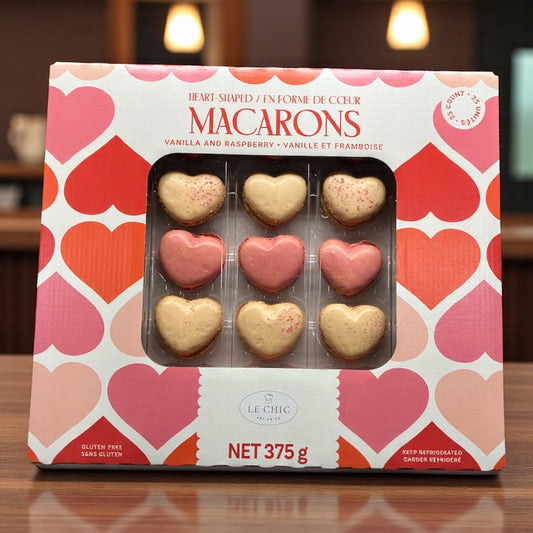 【冷蔵商品】ハートマカロン ルシック  375g  25個入り バニラ ラズベリー  ハート型 マカロン  LE CHIC   ベルギー産