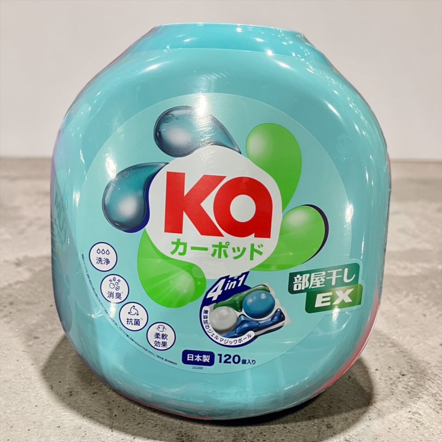 カーポッド 部屋干しEX 衣料用洗濯洗剤 ジェル マジック ボール 120粒 本体