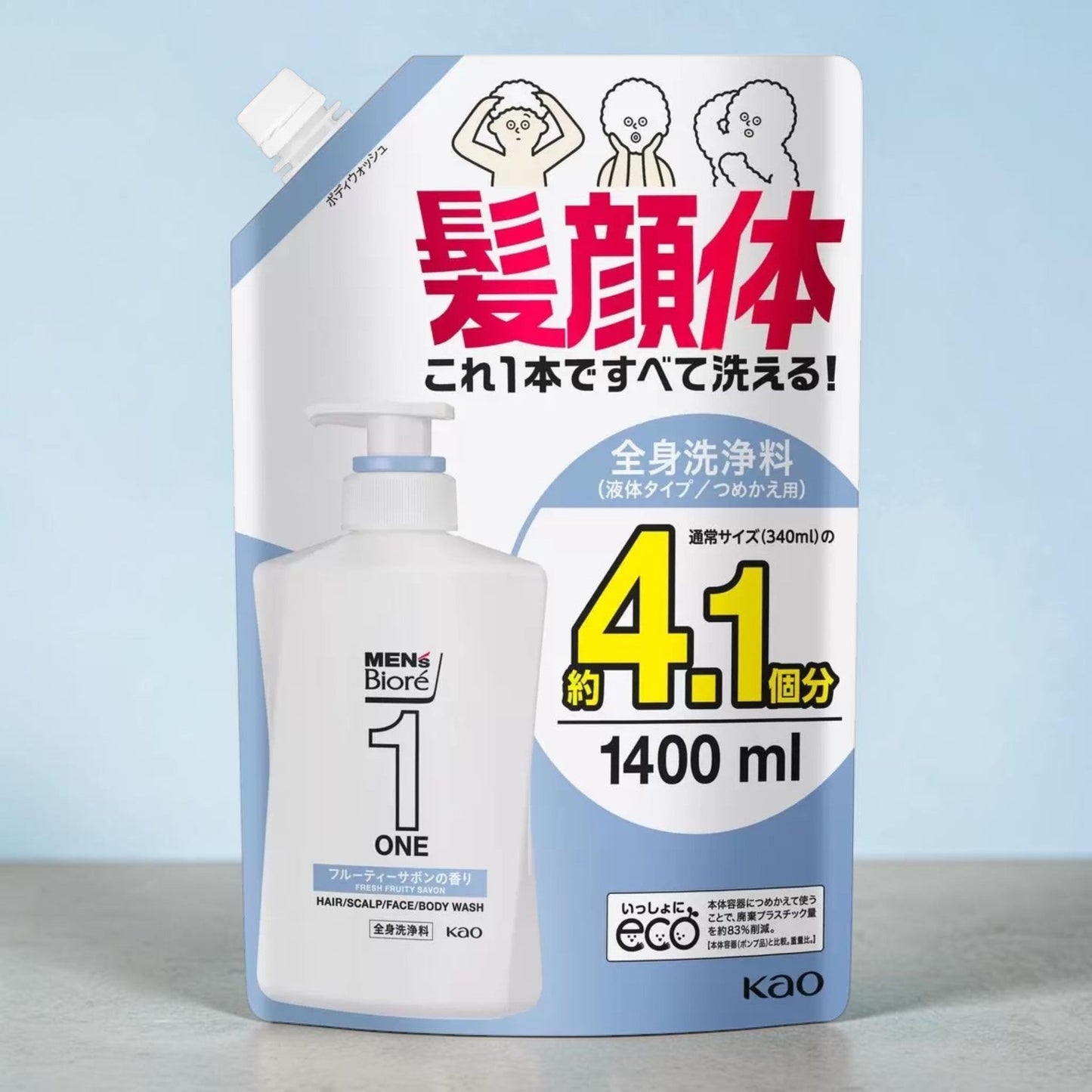 メンズビオレ ONE オールインワン 詰替え 1400ml　全身洗浄