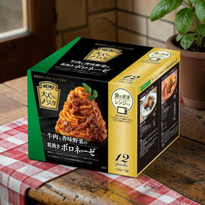 ハインツ 大人むけのパスタ  牛肉と香味野菜の粗挽きボロネーゼ   12袋