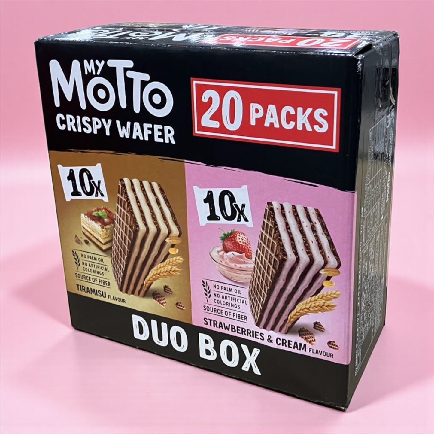 マイモット クリスピーウエハース デュオ ティラミス ストロベリー  20パック ブルガリア産