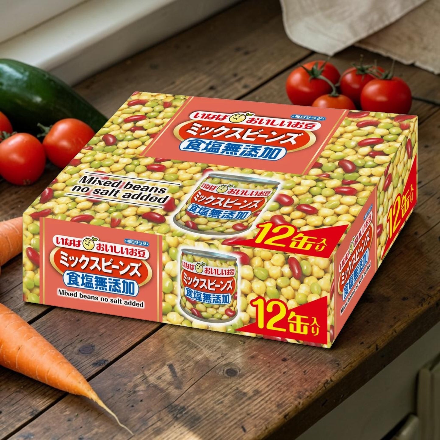 いなば食品 ミックスビーンズ 食塩無添加 110g  1缶 小分け販売  缶詰