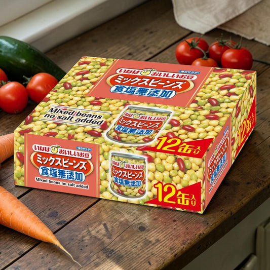 いなば食品 ミックスビーンズ 食塩無添加 110g x 12缶パック  缶詰