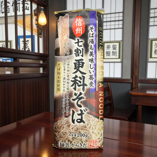 信州 七割 更科 そば  200g   蕎麦　麺匠 からきだ　国内生産、国内製造