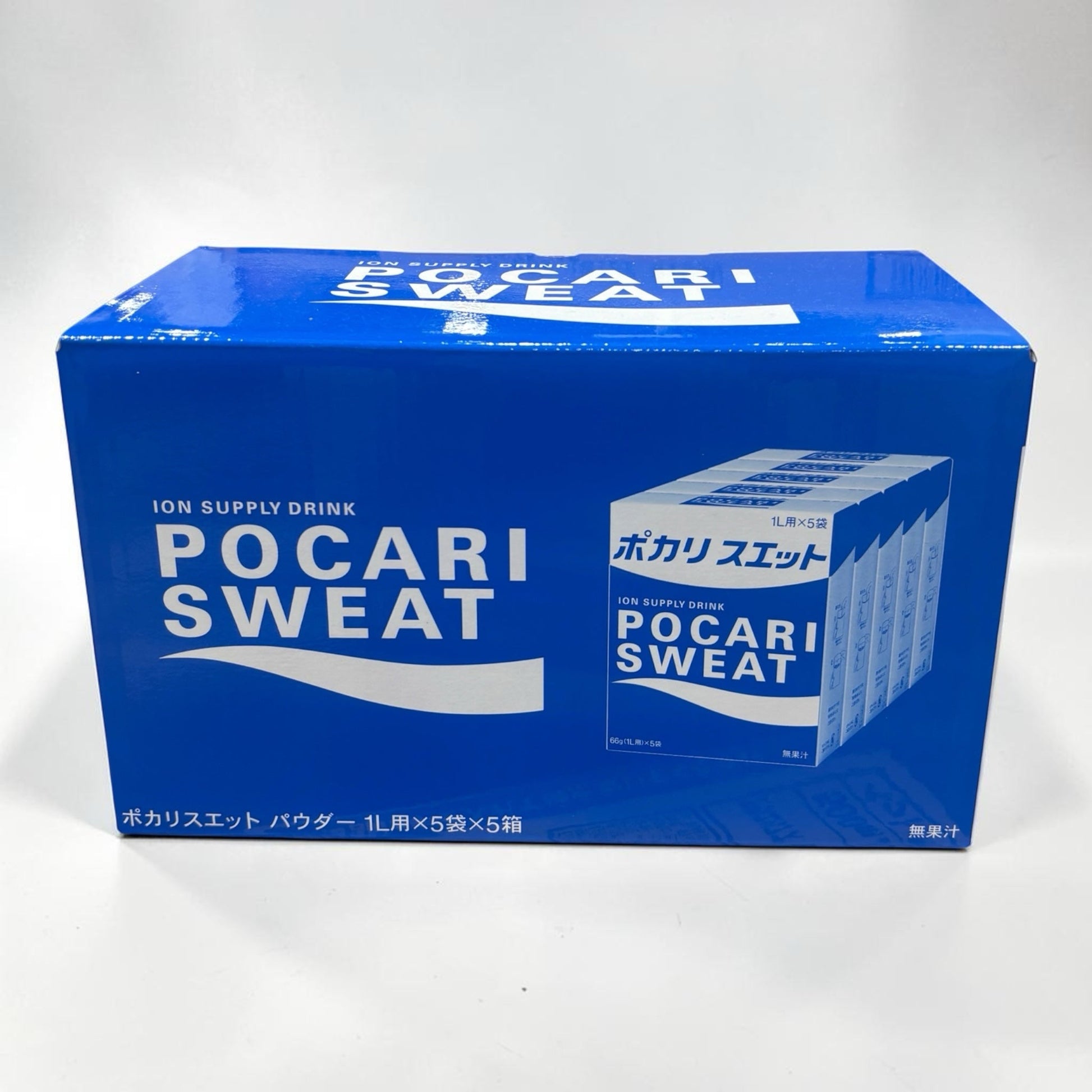 コストコ 商品 全国発送 KOCOSTOREのポカリスエットパウダー1L用5袋入り5箱セット。青いパッケージの粉末スポーツドリンク