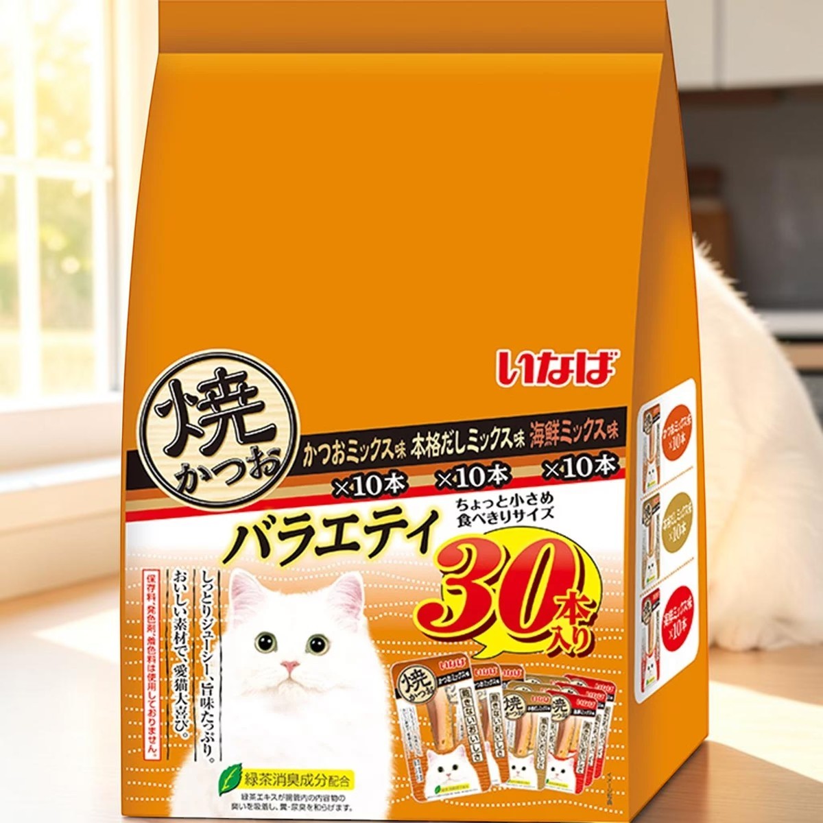 コストコ 商品 全国発送 KOCOSTOREのいなば焼かつお3種アソート30本入り。愛猫用おやつバラエティパック